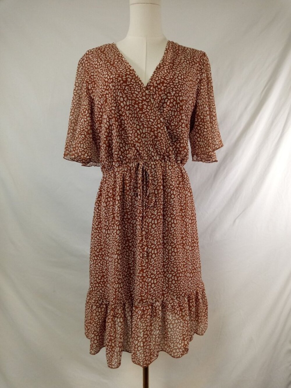 NWT Kirundo Women's Orange White Mini Dress Size Medium